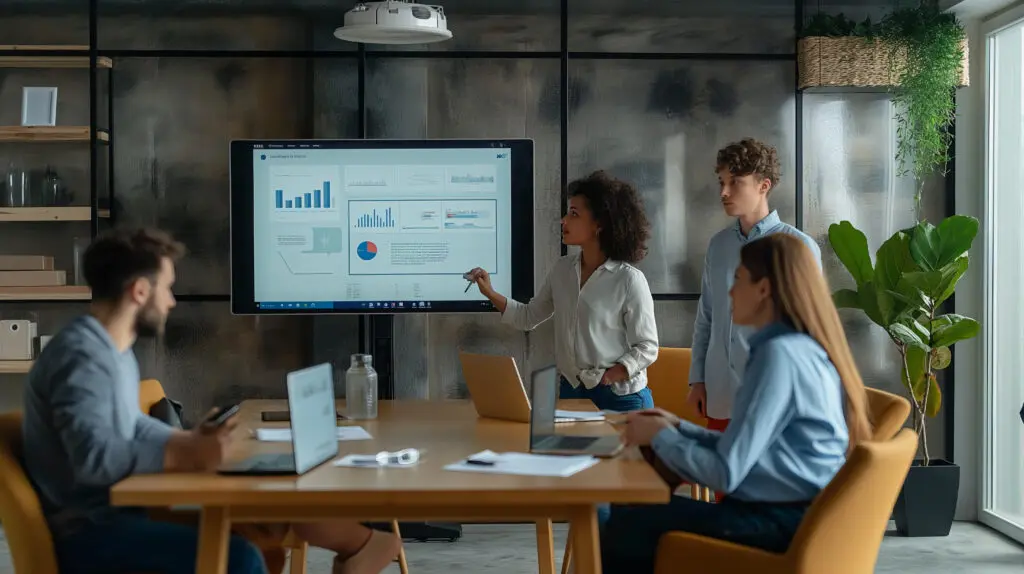 Employees working during small business month