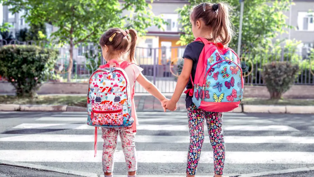 Children at a crosswalk