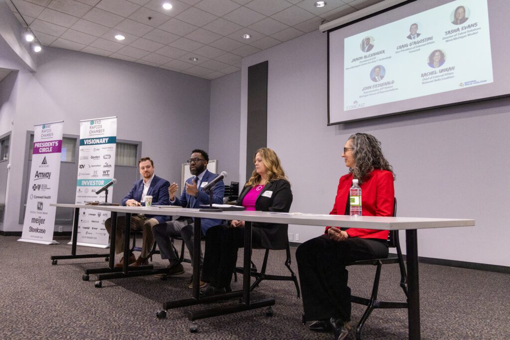 (Left to Right) John Fitzgerald, Jamon Alexander, Tasha Evans, Rachel Unruh speak at panel